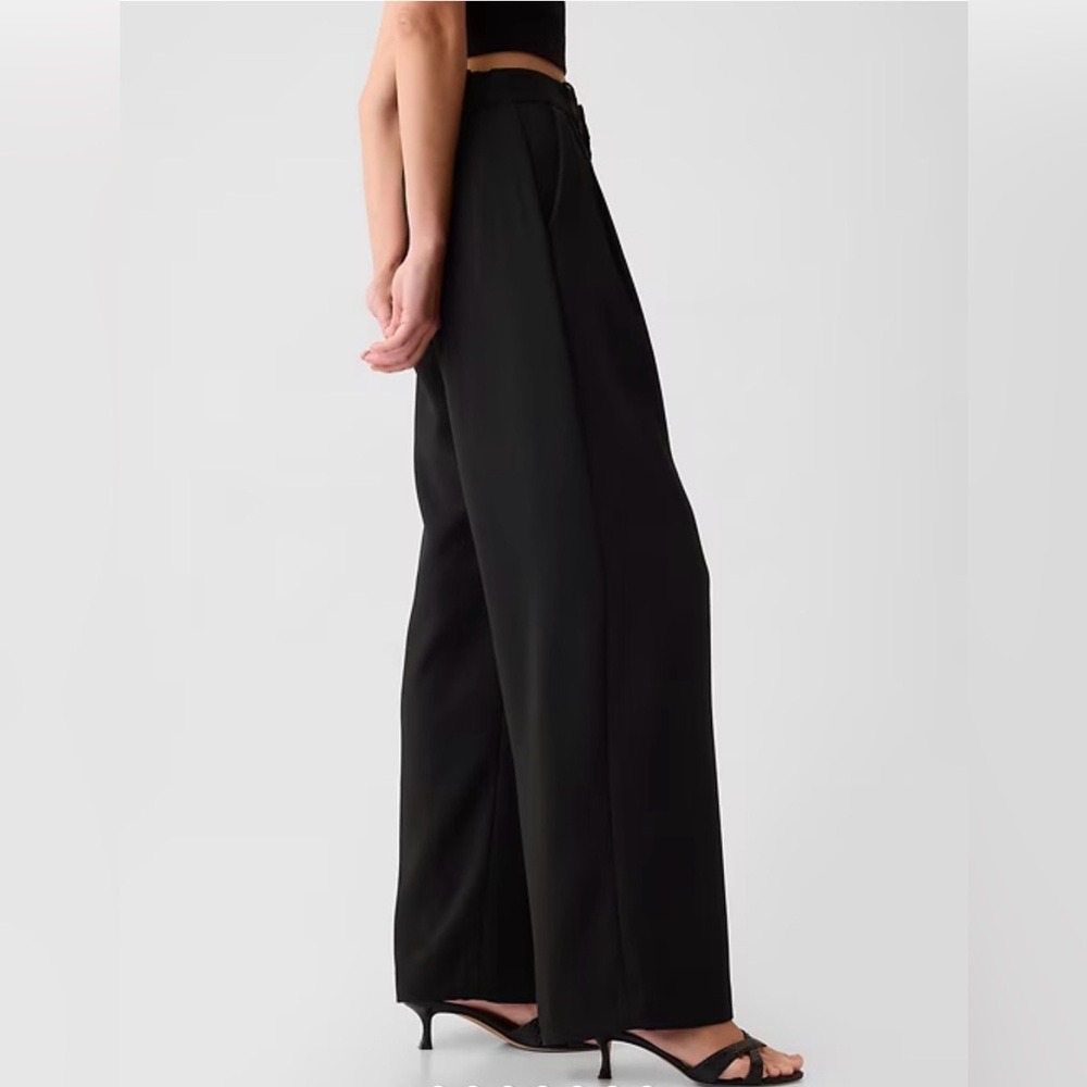 GAP 365 High-Rise PLEATED Wide Leg BOHO Pants Women's Size 16 Petite‎ $90 - Picture 3 of 9